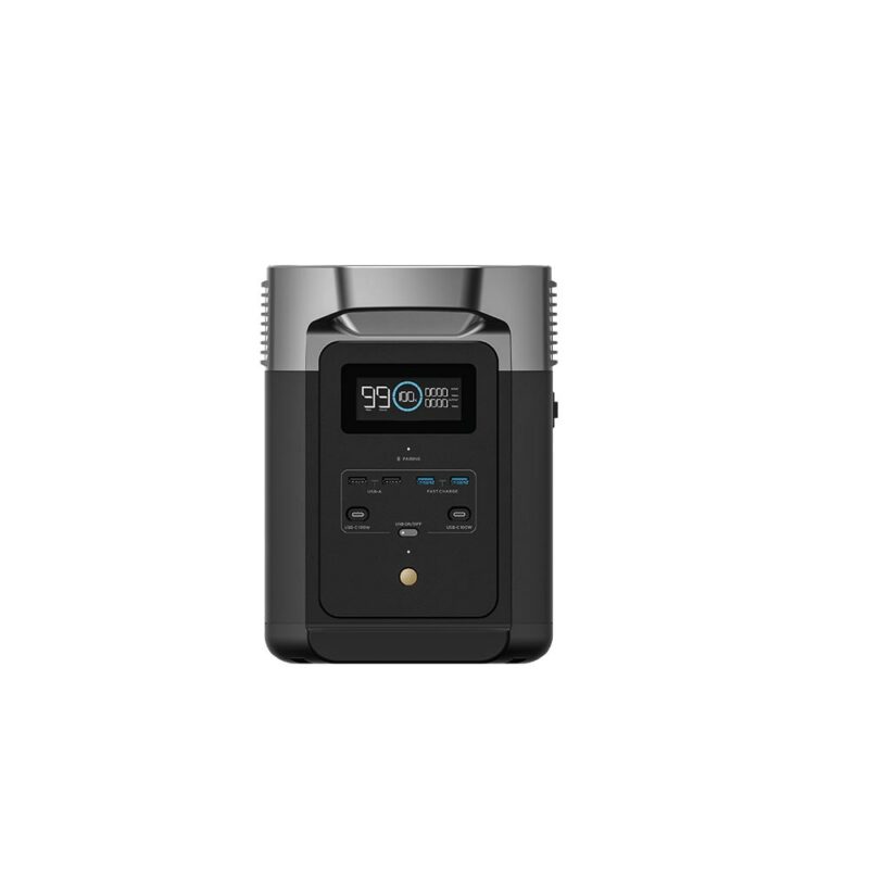 Batterie nomade solaire Delta 2 d'Ecoflow Vue face