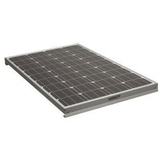 Panneau solaire antarion 110W vue de haut avec angle sur fond blanc