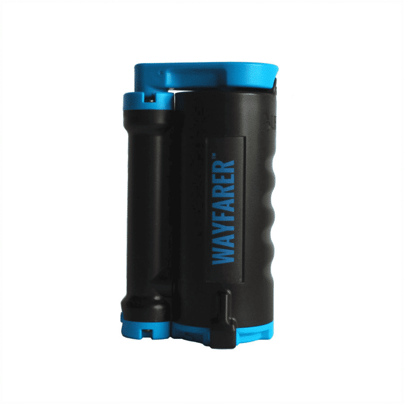Bouteille filtrante portable WAYFARER LIFESAVER de face sur fond blanc