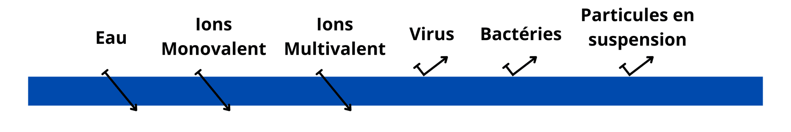 Schéma des caractéristique de l'ultrafiltration