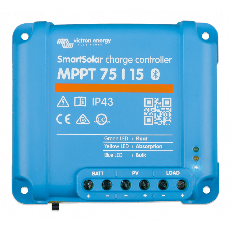 Régulateur Smartsolar 75/15 vu de haut