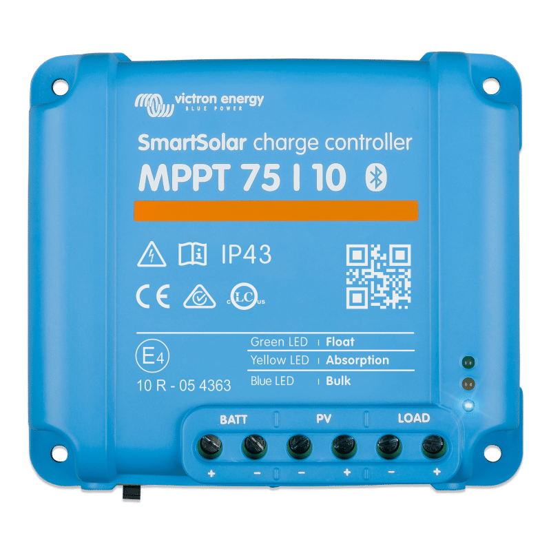 Régulateur Smartsolar 75/10 vu de haut