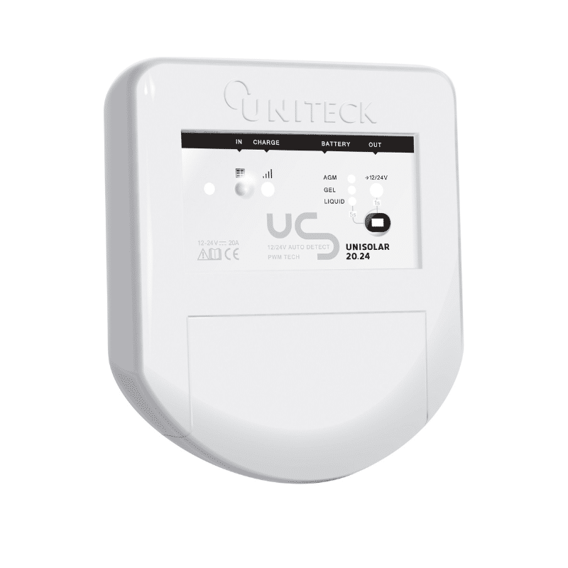 Régulateur solaire UNISOLAR PWM 20A de face