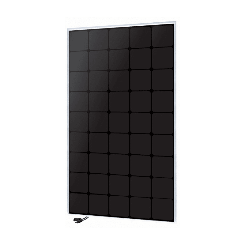 Panneau solaire unisun 165W Back contact sur fond blanc