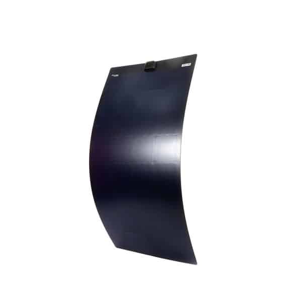 Panneau solaire souple HPFLEX Black courbé sur la gauche