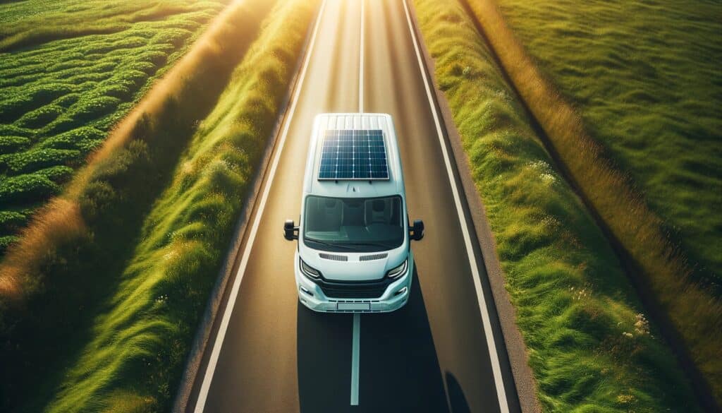 Photo d'un camping-car sur une route
