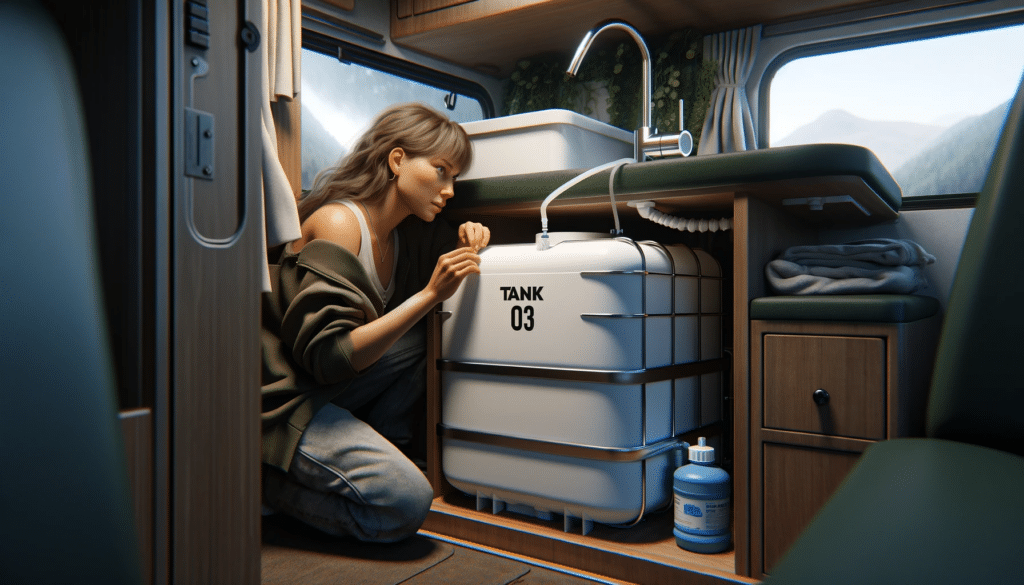 photo de l'installation d'un tankO3 dans un van aménagé par un client captivan