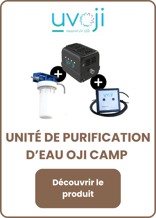 Fiche produit unité de purification d'eau oji camp en vente dans la boutique captivan
