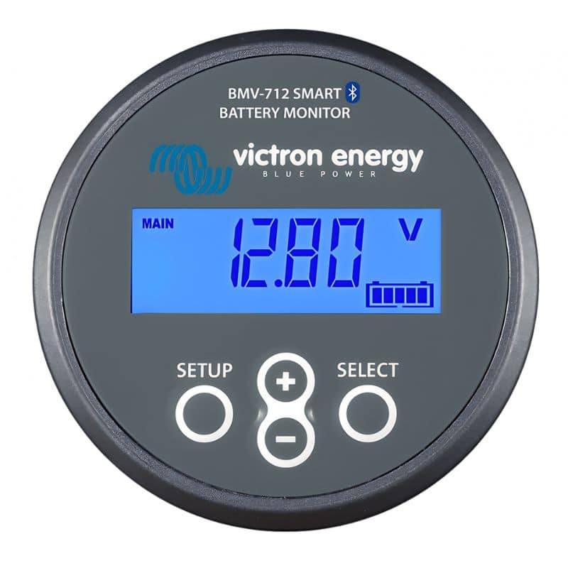 Contrôleur intelligent / afficheur de batteries BMV 712 Bluetooth Victron vu de face