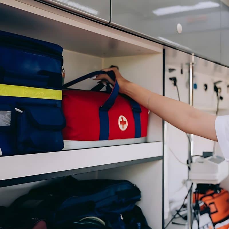 Trousse de secours pour camping-car.