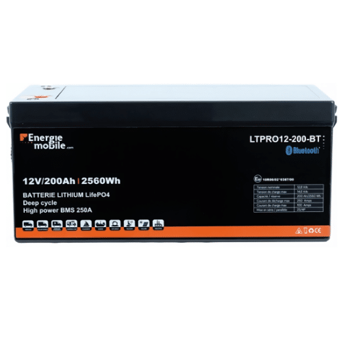 Batterie Lithium LTPRO 12V 200AH BT Energie Mobile