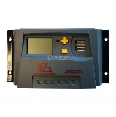 Régulateur panneau PWM Eza de Captivan, optimise la tension de votre panneau solaire et inclut une fonction désulfatage.