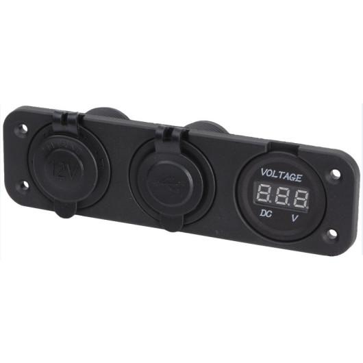 PRISE 12V + USB + VOLTMÈTRE OSCULATI, Captivan, accessoire idéal pour l'aménagement de fourgon ou bateau.