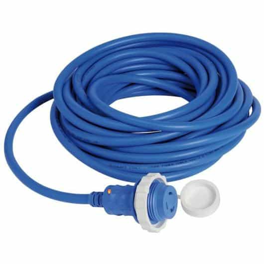 RALLONGE DE QUAI 16A AVEC TÉMOIN LED OSCULATI - Captivan, rallonge électrique robuste 230V pour bateau avec témoins d’alimentation à LED.