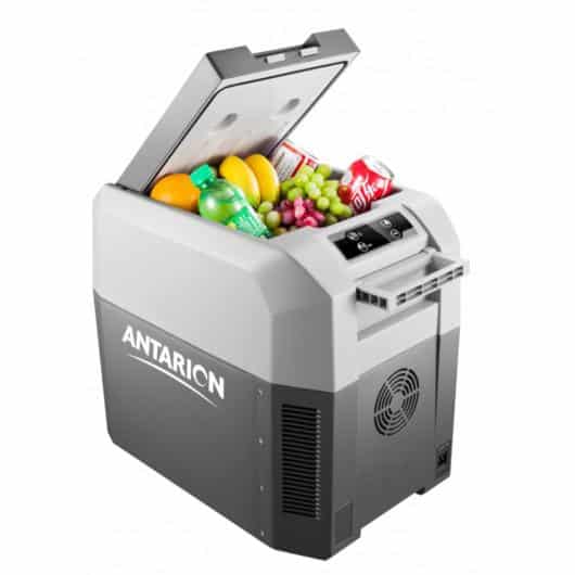 ANTARION GLACIÈRE 35 L de Captivan, glacière électrique idéale pour camping, pique-nique, transporte bouteilles de 1,5 L verticalement.