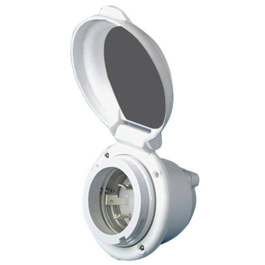PRISE DE QUAI MÂLE 30A RONDE OSCULATI | Captivan | Prise étanche pour raccordement électrique 230V bateau.