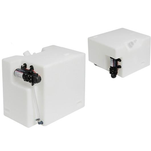 RÉSERVOIR COMPACT + POMPE 32L OSCULATI de Captivan, réservoir d'eau avec pompe 4 l/m, idéal pour fourgon aménagé et bateau.