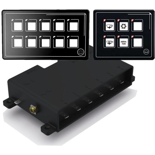 TABLEAU ÉLECTRIQUE TOUCH-CONTROL OSCULATI chez Captivan, 6 ou 10 sorties, installation facile, interrupteurs déportés.