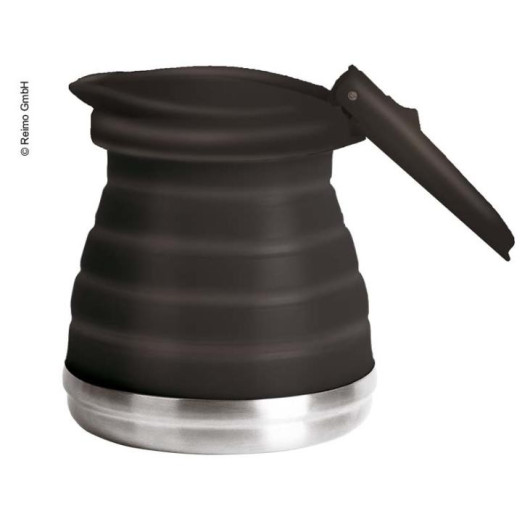CAMP4 BOUILLOIRE LOTTA de Captivan, bouilloire pliable 0,8 L idéale pour bateau, camping-car ou camping, avec couvercle noir.