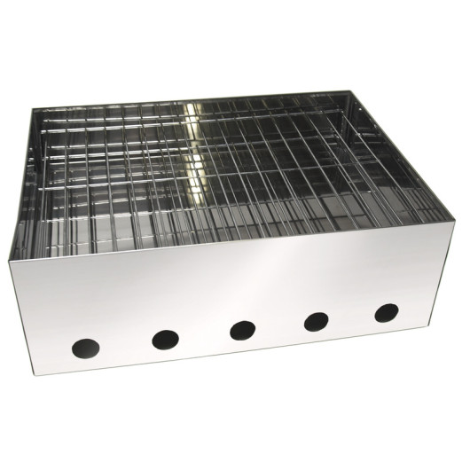 CAMP4 FUMOIR PORTABLE de Captivan, idéal pour le camping, en inox, pour fumage à chaud de viandes, poissons et légumes.