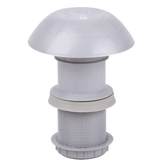 CARBEST CHEMINÉE DE TOIT GRISE Ø 60 MM chez Captivan, en plastique Pocan, idéale pour l'évacuation des gaz brûlés.