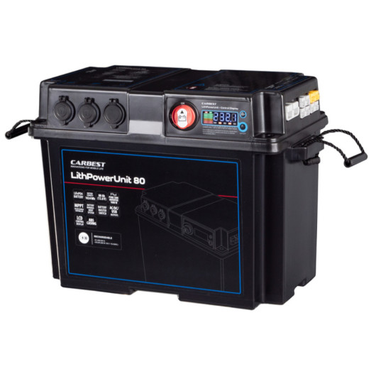 CARBEST LITHPOWERUNIT 80 | 1024 WH de Captivan : batterie nomade LiFePO4, idéale pour van, camping-car ou bateau avec 1000 W.