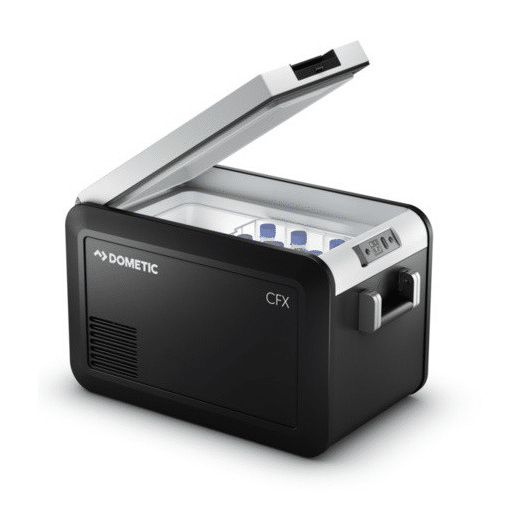 Glacière CFX3 35 DOMETIC de Captivan : compression haut de gamme, faible consommation, idéale pour fourgon aménagé et bateau.