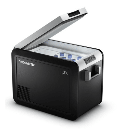 Glacière à compression CFX3 45 DOMETIC de Captivan, parfait pour fourgons aménagés et bateaux, hautes performances et basse consommation.
