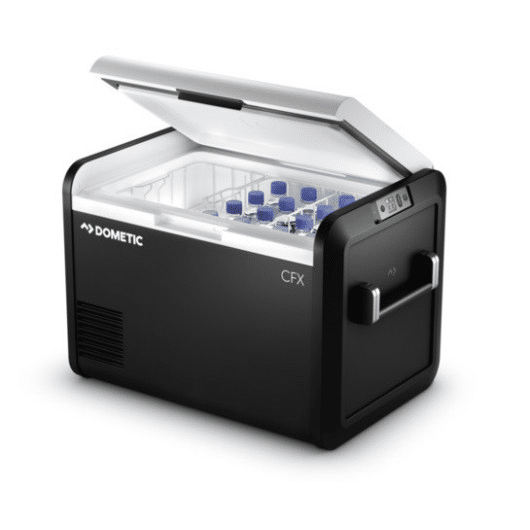 CFX3 55 DOMETIC de Captivan, glacière à compression idéale pour transporter boissons et nourriture en camping-car ou bateau.