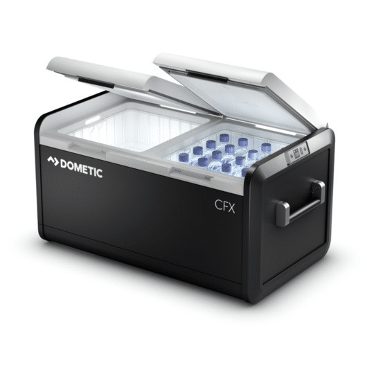 Glacière à compression CFX3 95DZ DOMETIC de Captivan, idéale pour réfrigérer et congeler aliments et boissons en camping-car et bateau.