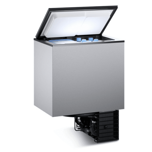 Réfrigérateur COOLMATIC CB 40W DOMETIC à compresseur 12/24V pour bateaux et camping-cars, disponible chez Captivan.