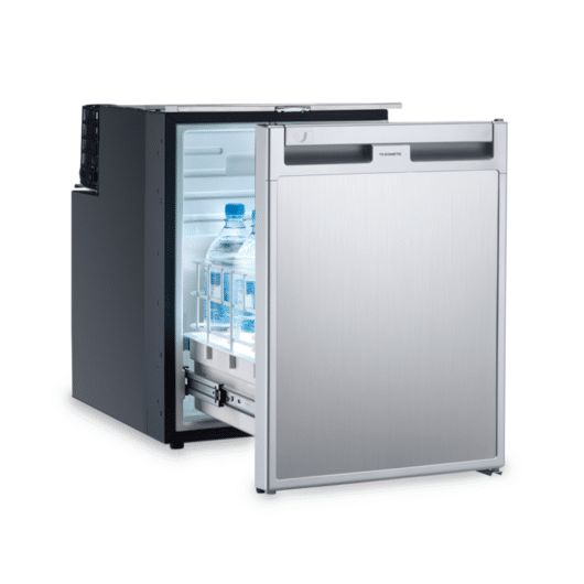 Réfrigérateur COOLMATIC CRD 50 DOMETIC par Captivan, idéal pour fourgons aménagés et bateaux, compact, en tirroir.