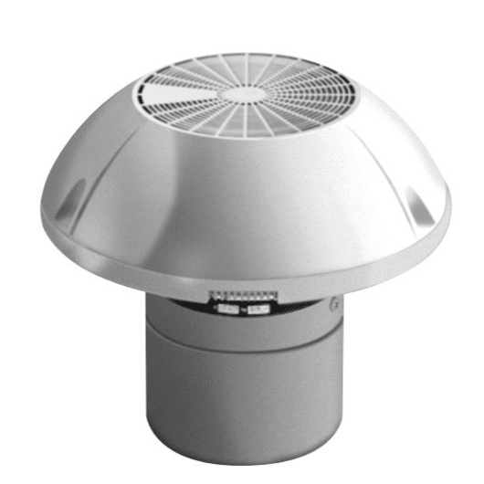 Ventilateur GY 11 DOMETIC par Captivan, extracteur de toit 12V pour camping-cars, installation dans le coin cuisine, coloris blanc.
