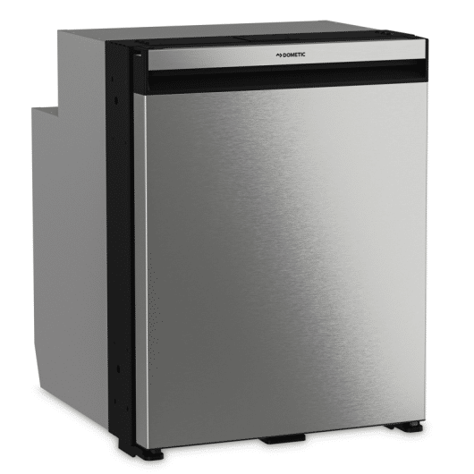 Réfrigérateur NRX 80S DOMETIC 75L par Captivan, idéal pour fourgon et bateau, avec porte en acier Inox et performance 12/24 V.