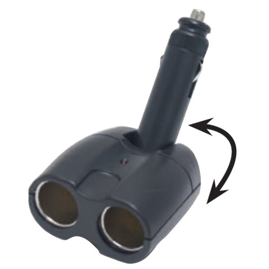 CARBEST MULTIPRISE ALLUME-CIGARE ORIENTABLE de Captivan : connectez vos appareils en 12/24 V DC dans votre véhicule ou bateau.