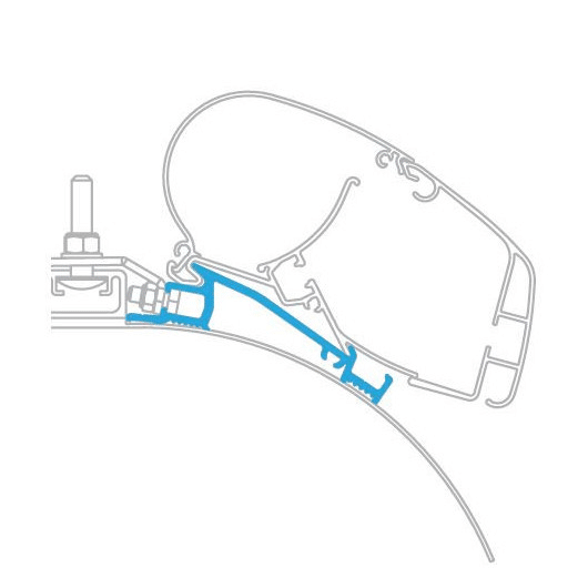 KIT PR RAPIDO DISTINCTION DOMETIC, Captivan, kit étriers pour stores bannes de toit sur camping-car PR 200 et 2500.