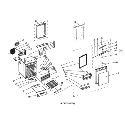 PIÈCES DÉTACHÉES RÉFRIGÉRATEUR CR-0050 DOMETIC de Captivan, pièces d’origine pour réparer facilement votre réfrigérateur de bateau.
